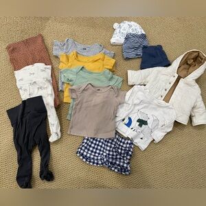 H&M, Gap, Carter’s pants, hats, jacket, long sleeved and short sleeved shirts